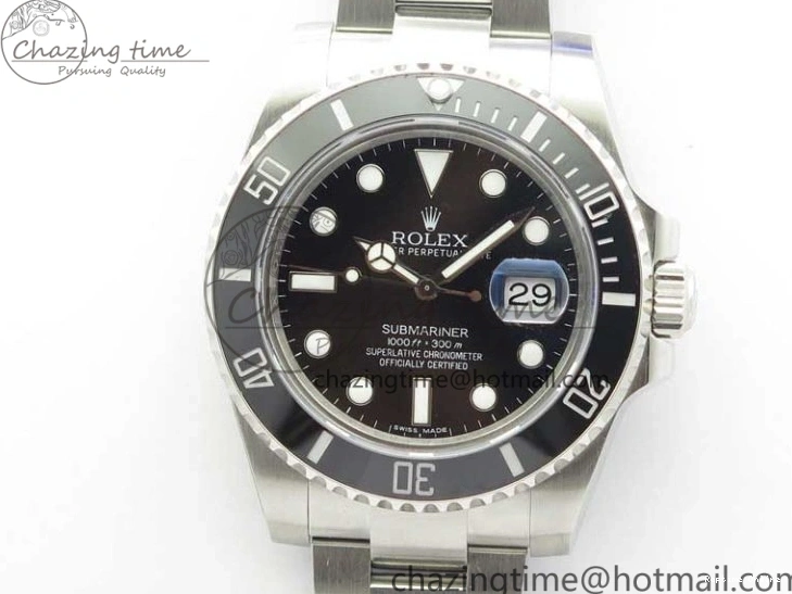0518 DailyWear Submariner 116610 LN Black Ceramic 316L Bp Maker 1:1 Best Edition Black Dial on SS Bracelet SA3135 V 3019